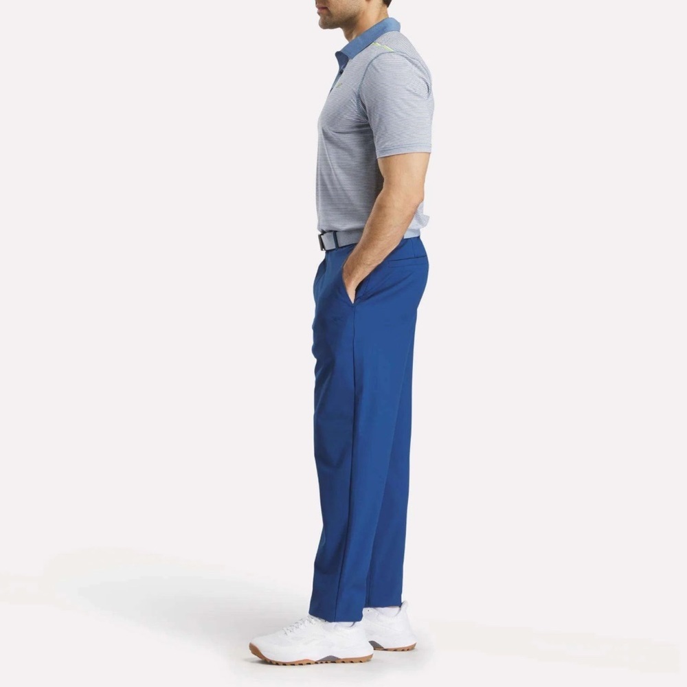 Adidas Men’s Golf Pants 33x32 Blue Performance Stretch Flat Front Athletic